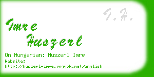 imre huszerl business card